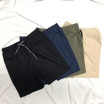 [바이훈] 남성 스판 밴딩 마 린넨 5부 반바지