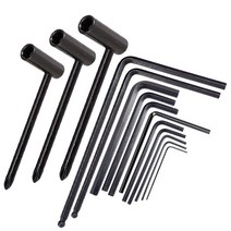 14Pcs 기타 렌치 세트 4mm & 5mm 볼 끝 트러스로드 렌치 도구 맞춤 대부분의 기타 목 다리 너트 잠금 조정, 하나, 보여진 바와 같이