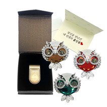 크리스탈부엉이 골프볼마크 & 골프티꽂이 퍼터키퍼 티걸이 볼마커 ( PXG 에이밍 카카오 마커그룹 황금돼지 마크앤로나 선물용품 ), 블루, 선택없음