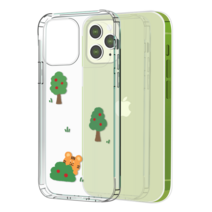 핫티몰 심플한 갤럭시 그린 사과 나무 호랑이 캐릭터 젤리 투명 TPU 아이폰 케이스