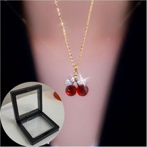 라오농 빨간 체리 목걸이 과일 펜던트 +11JvFdrLL