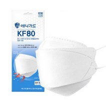 애니가드 황사 마스크 KF80 대형 흰색 1매입 성인용