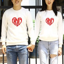 빈스패밀리 하트 패밀리 특양면 기모 맨투맨 가족 티셔츠 패밀리룩