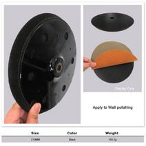 스핀들샌더 벽면 연마 백킹 패드 215mm 9 인치 건식 벽체 샌더 후크 및 루프용 검정색 백킹 비 다공성 PC 연마 유용
