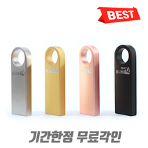 USB메모리 한개도 무료각인 학교 로고, 8GB, 골드