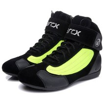 바이크 부츠 슈즈 오토바이 남자 모토 승마 여름 통기성 오토바이 신발 오토바이 헬기 크루저 투어링 발목 신발, l60053 그린, 11.5, 1개