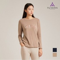 올리비아로렌 자수 포인트 티셔츠 VVCALWWA281