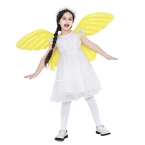 [피앤비유니티] 플라워왕관 나비날개풍선세트 10종 모음, 02)플라워왕관 나비날개세트-마카롱 옐로우