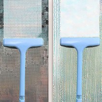 대용량마트 도매상가 디기능 유리창 닦이 솔 브러쉬 방충망 청소도구 길이조절 핸드 물기제거 유리창닦기, 블루