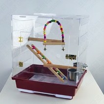 아크릴새장 반려새 집 모란 앵무새 이동장, 05