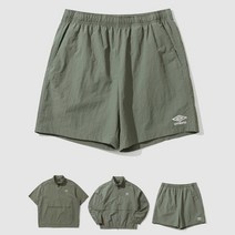 [백화점]엄브로 클래식 C-TRAINING 반팔 아노락 피스테 반바지 트레이닝복 세트 셋업 카키