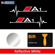 차량용스티커 2Pcs 반사 자동차 창 스티커 데칼 Audi A1 A3 A4 A5 A6 A7 S3 S4 S5 S6 S7 Q3 Q5 Q7 TT 액세, 01 For A1