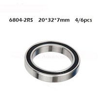 베어링 46pcs abec 1 6804 2rs 6804rs 6804 2rs rs 20x32x7mm 20327mm 고무 씰 깊은 홈 볼, 6개