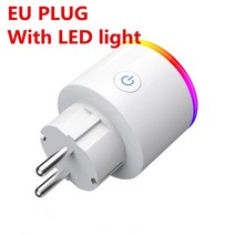 스마트플러그 누전차단 소켓 WiFi 스마트 플러그 16A EU 어댑터 LED 무선 원격 음성 제어 전원 에너지 모니터 콘센트 타이머 Alexa Google 홈, [02] LED EU PLUG 16A