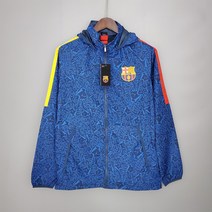 2021 바르셀로나 블루 축구 바람막이 후드집업 T657