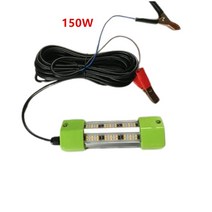 잠수정 야간 낚시 라이트 보트용 12V 수중 작살 야외 조명 루어 물고기 수집 램프 100W, 해외배송_150W 녹색 10M 와이어