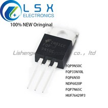 주식 FQP33N10L FQP6N50 NDP6020P FQP7N65C HUF76429P3 TO220 10 개, 05 FQP33N10L