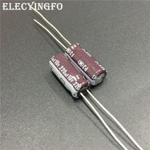 100 미크로포맷 10V 니치콘 PJ 시리즈 220x15mm 10V220uF 저임피던스 장수명 알루미늄 전해 커패시터 6.3 pcs