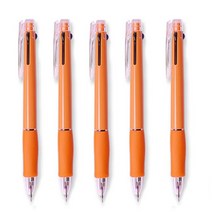 [마치]국산 파스텔니들 3색볼펜 (불투명) 0.7mm, 주황색, 5개입