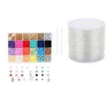 1 박스 6mm 폴리머 클레이 비즈 매력 DIY 목걸이 제작 키트 만들기