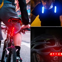 [자전거헬멧라이트기능] 제스트윈 USB충전식 자전거 라이트 킥보드 안전등 후미등 백라이트 백등 후방등 방수기능, 블루