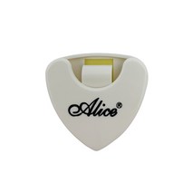 1 조각 앨리스 기타 픽업 홀더 플라스틱 Plectrum 케이스 중재자 빠른 스토리지 자체 접착 삼각형 모양 7 색상 옵션, [01] White