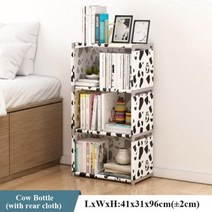 책장 코너 선반 다층 간단한 조립 옷장 잡화 책 보관 정리 쉬운 이동 어, Cows Bottle 4L B