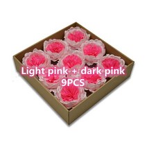 웨딩카 꾸미기 리본 프로포즈 자동차 장식 용품 9pcs 인공 꽃 모란 비누 꽃 머리 영원한 꽃 꽃다발 웨딩 발렌타인 어머니의 날 diy 꽃다발 재료, 4