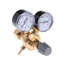 FURNISHINGNICE 아르곤 CO2 게이지 압력 감속기 MIG 유량계 제어 밸브 용접 조절기, 기본