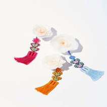 미니나비2단 노리개, 자주