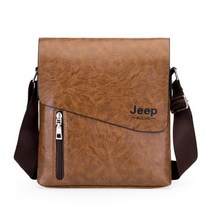 JEEP BULUO 브랜드 메신저 백 남성용 PU 가죽 새로운 인싸 데일리템