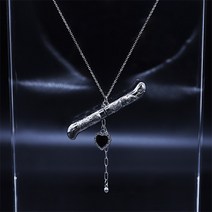 1300K 진 국화 은장도 목걸이, (Size)One size
