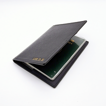 이니셜 각인 사피아노 가죽 여권 커버 지갑 케이스
