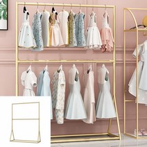 디앤씨공작소 골드 스탠드옷걸이 120X160CM 옷가게행거 가방행거 틈새행거