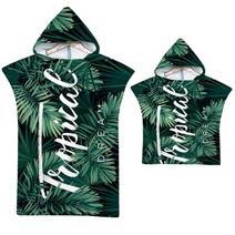 마이크로 화이버 패브릭 프린트 후드 비치 타월 성인용 고속 건조 수영장 판초 목욕 망토 가운 피트니스, 01 1_01 마이크로fiber 75x110