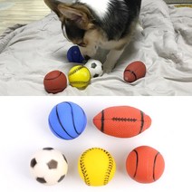 말티즈 애견 소리나는 장난감공 5p 소형견 장난감볼 애견공 치석제거 운동, 1개