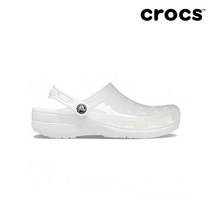 크록스 클래식 투명 클로그 샌들 화이트 206908-100