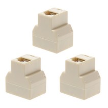 3pcs 1 ~ 2 웨이 LAN 이더넷 네트워크 케이블 RJ45 Female Splitter Connector Adapte