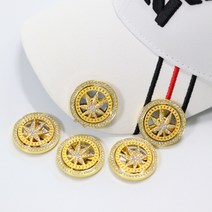 [더블이글] 빙글빙글 큐빅 단풍잎 골프볼마커 5개, 1세트 5개