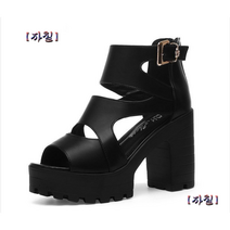 공감스토어 글레디에이터 로마 샌들 8cm 발편한 통굽 슈즈
