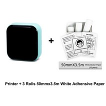 사진인화기 휴대용포토프린터 핸드폰 사진출력 사진인화기 어린이를위한 미니 포켓 선물 무선, b-녹색 설정