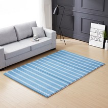 한일 3단 접이식 매트리스 캠핑겸용, 06_더블 140X200 연블루