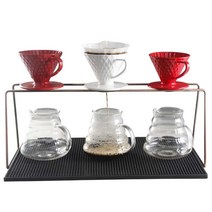 핸드브루랙 드립 커피 스탠드 드리퍼 카페 홀더 까페, 골드+레드