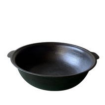 청주금속주물 국내산 무쇠가마솥 무쇠전골 무쇠냄비 무쇠프라이팬 무쇠구이판 무쇠팬 튀김솥 볶음솥 주물솥, 11  길들인 무쇠 튀김볶음솥 65cm