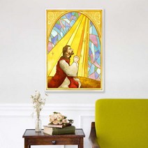 슬림 알루미늄액자 기독교 성경이야기 A2사이즈, 3_아기예수님_무광 블랙, 상세페이지 참조