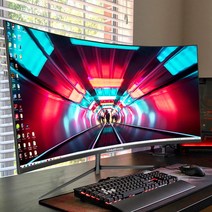 커브 곡선 와이드 스크린 모니터 4K 32인치 게이밍컴퓨터 ips hdmi HD PC방 qhd, 24개곡선형흰색100오리지널1SF익스프레스