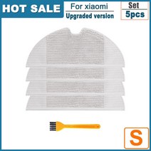 Hepa 필터 Xiaomi Mijia 1 1 진공 청소기 액세서리 Roborock S5 S50 Max Mi 로봇 걸레 롤러 사이드 브러쉬 예비 부품 키트, 15 Mop 4pcs, CHINA