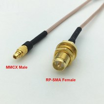 커넥터 1pcs mmcx 각도straight 남성-smarp-sma 여성 선형 안테나 플랜지 케이블 pfv rc 부품 5.8ghz 10cm 15cm 20cm 30cm, 50CM, [02] MMCX to RPSMA F