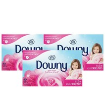 다우니 패브릭 소프트너 건조기시트 80ct Downy Fabric Softener Dryer Sheets April Fresh, 3팩
