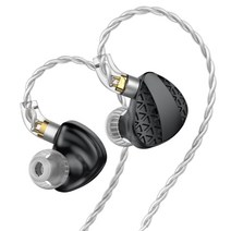 TRN MT3 이어폰 유선 HiFi 이어폰 하이엔드 티타늄 도금 진동판 다이내믹 드라이버 금속 하우징 마이크 부착 QDC 탈착식 케이블 3.5 mm잭 ISO&Android 대응(마이크 없음)